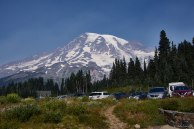 Mount Rainier from the parking lot at Paradise
